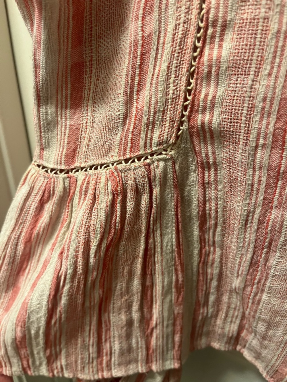 Sea and Be Seen Pink Striped Embroidered Women’s Lightweight Tunic Size Large - Picture 9 of 13